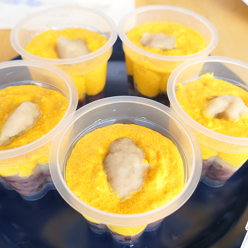 「蓮根餅入りかぼちゃとチョコレートの汁粉仕立て」岩崎茜 様